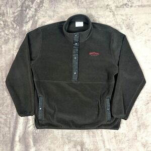 Champion Fleece Pullover Mens XL Black Oklahoma Sooners Snap Button Mock Neck